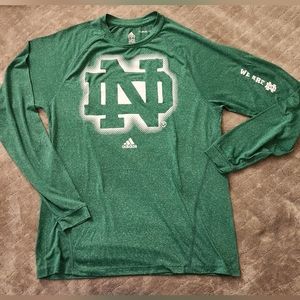 University of Notre Dame Fighting Irish Adidas Long Sleeve Shirt, Medium